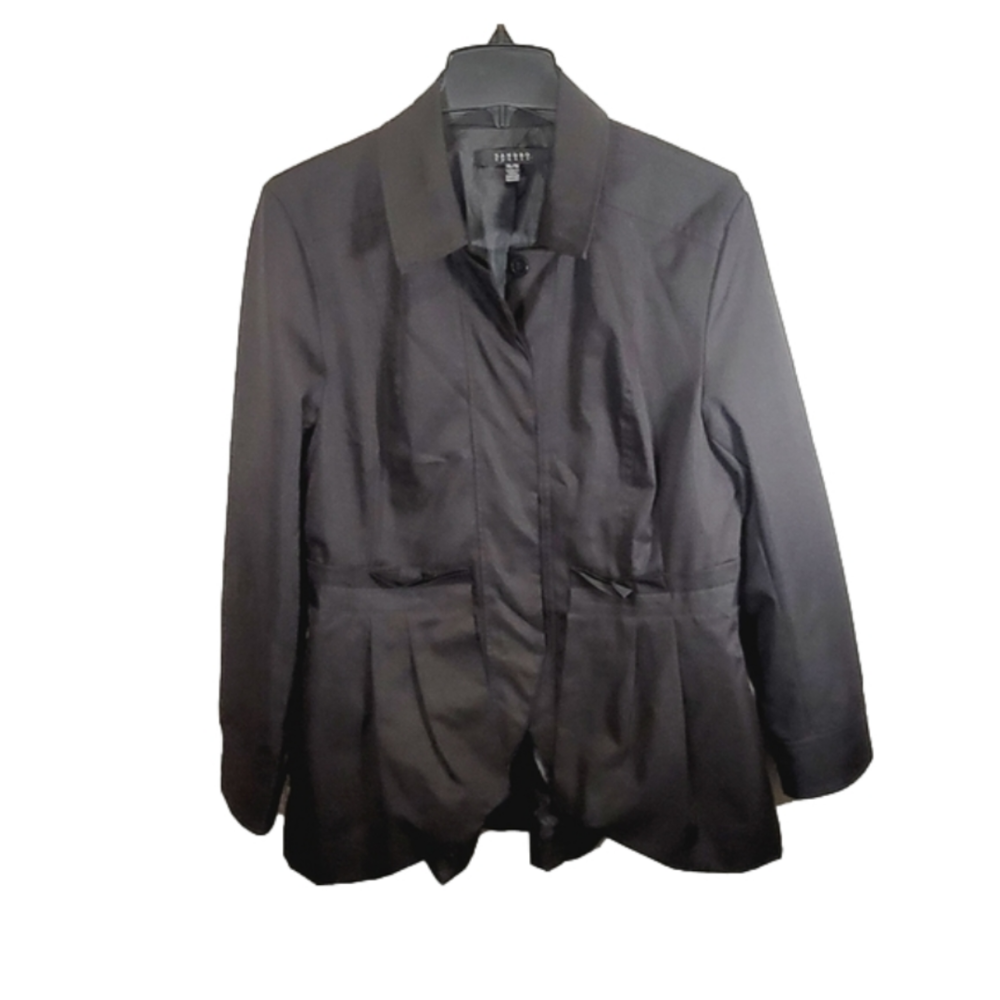 Sandro Studio ruffled trench jacket